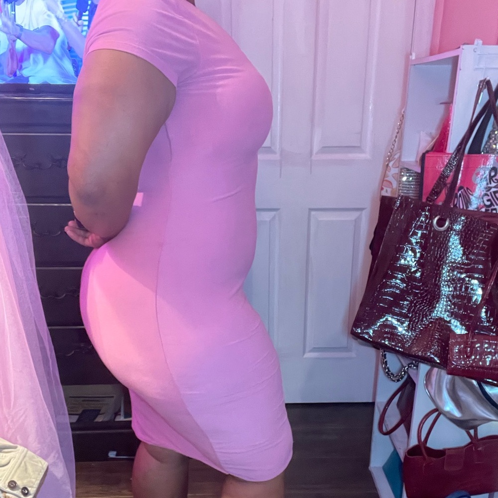 No Boundaries Soft Pink Midi Dress